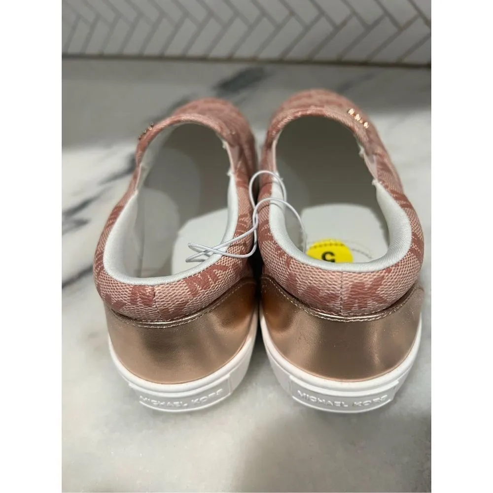 Michael Kors Ophelia Slip-On Sneaker - Women's Ballet Pink Logo Print SZ 5 - Image 2
