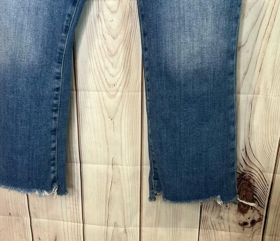 Frame le crop mini boot stagger raw hem crop bootcut jeans - Image 4