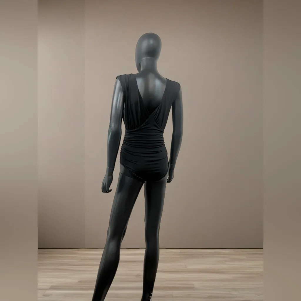 Express Body Contour Stretch dark black sleeveless Bodysuit‎ Womens Size M - Image 6