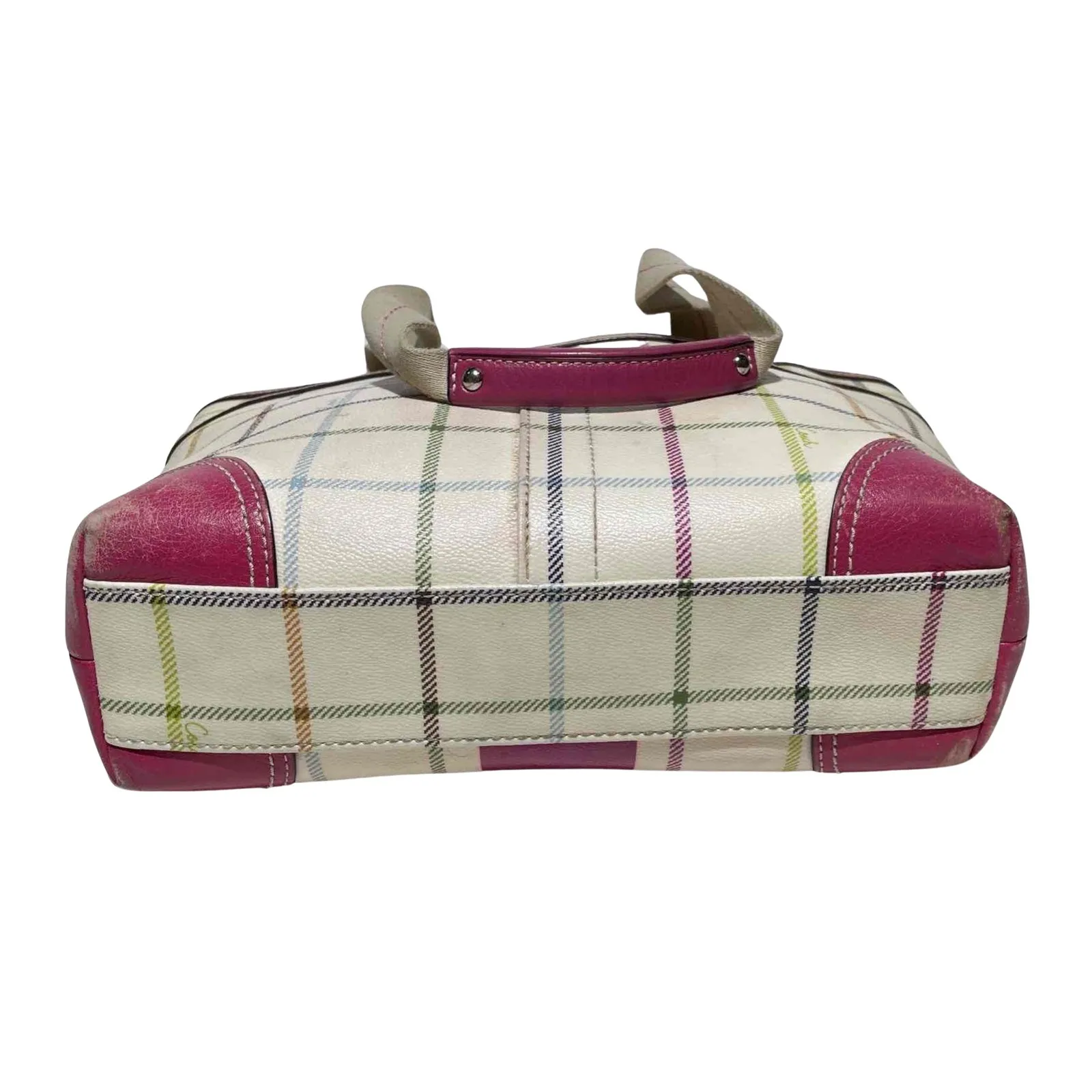 Coach‎ Heritage Tattersall Plaid Shoulder Tote Bag – Style F14790 - Image 3