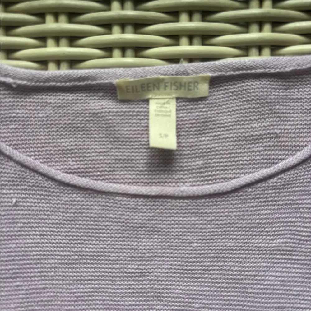Eileen Fisher 100% Organic Cotton Knit Top‎ small petite workwear holiday - Image 5
