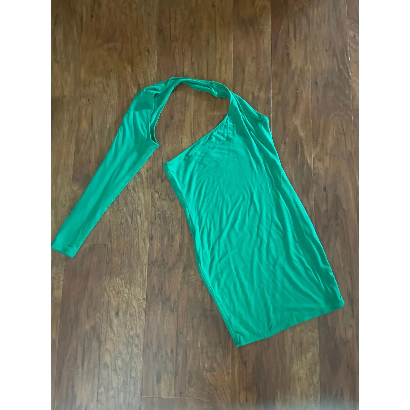 SUPERDOWN Alessandra Mini Dress Size Medium M Emerald Green SOFT STRETCHY COMFY - Image 2