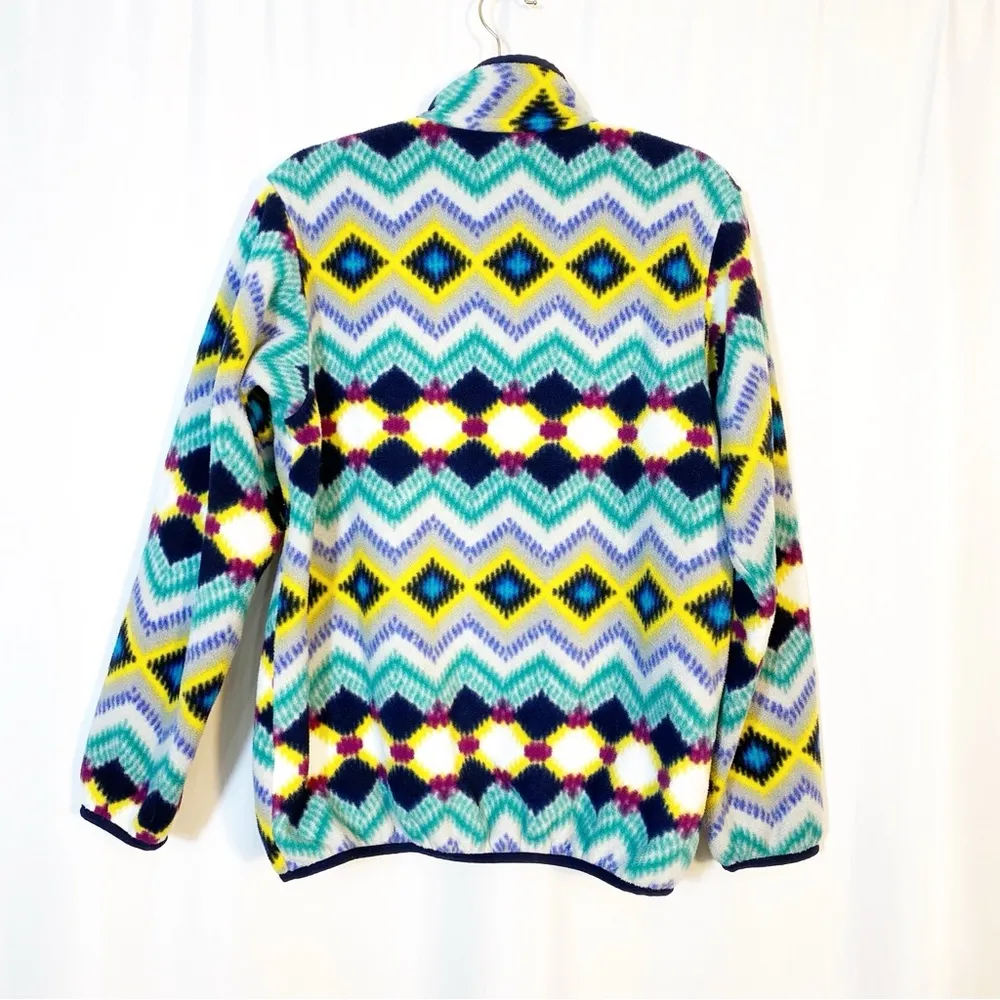 Patagonia Synchilla Retro Timber Twist Navy Blue Fleece Snap T Pullover Sweater - Image 5