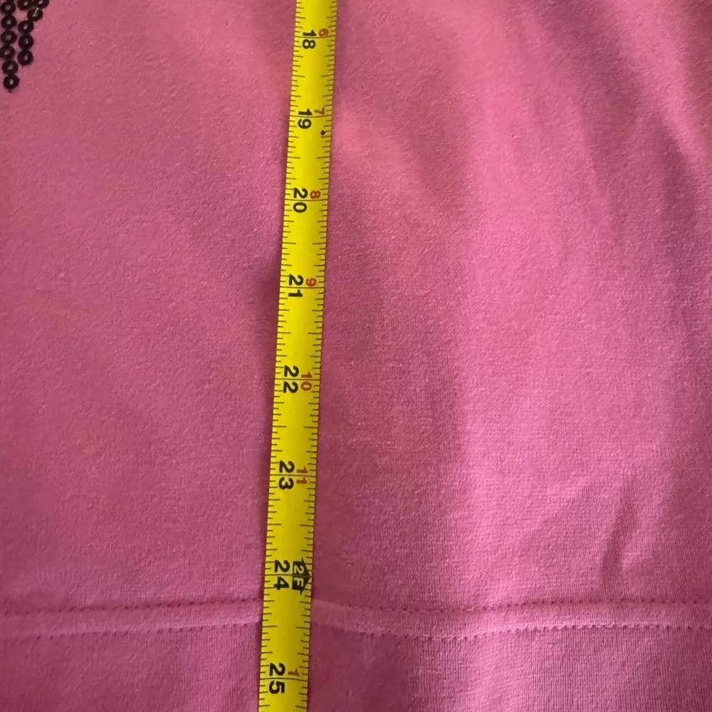 Bob Mackie Large Knit Jacket Pink Black Sequin 3/4 Sleeves Wearable Art Classic - Image 7