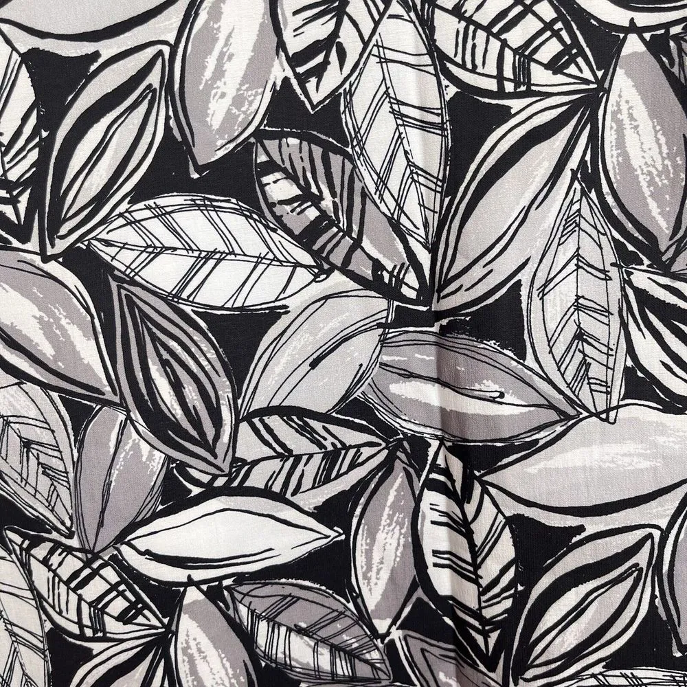 Catherines Black White Button Front 3/4 Tab Sleeve‎ Timeless Blouse Size 4X - Image 8