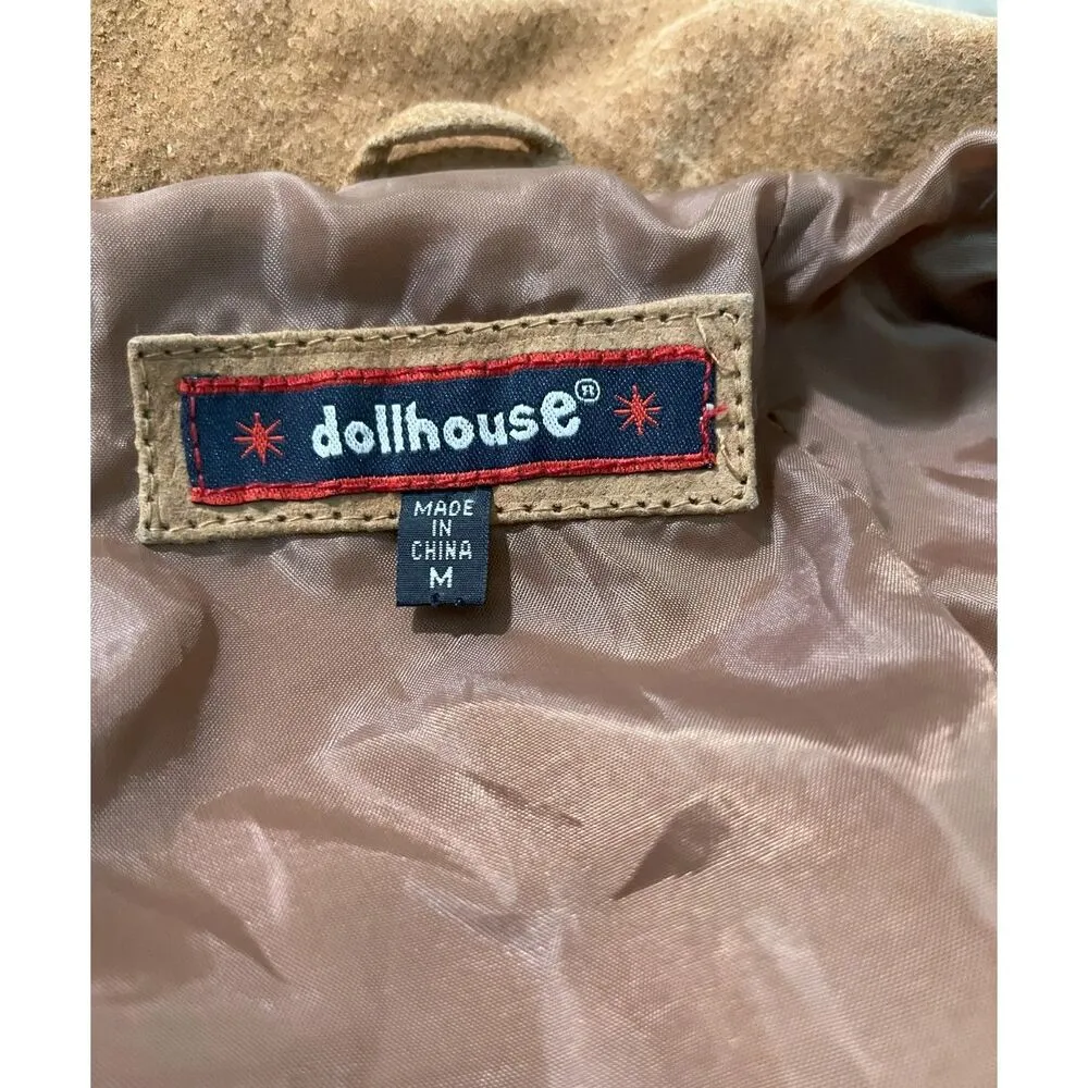 Dollhouse  Leather Brown Woven Jacket - Image 2