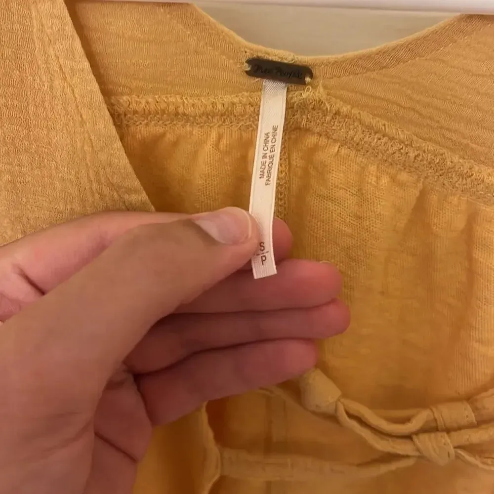 orange open cut out front free people top long sleeve - Image 2