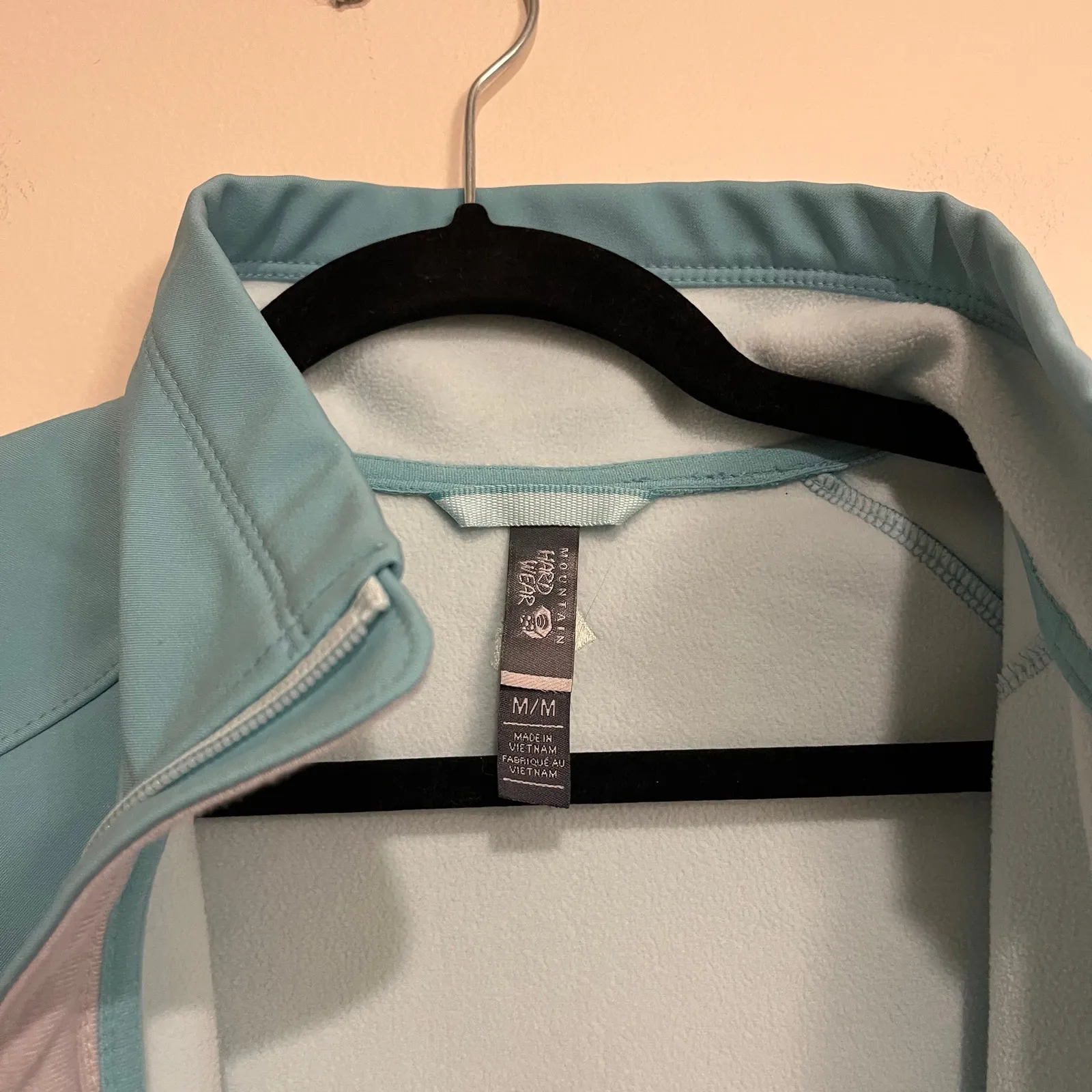 Mountain Hardwear Jacket Softshell Fleece Lined Turquoise Blue Womens Medium - Image 5