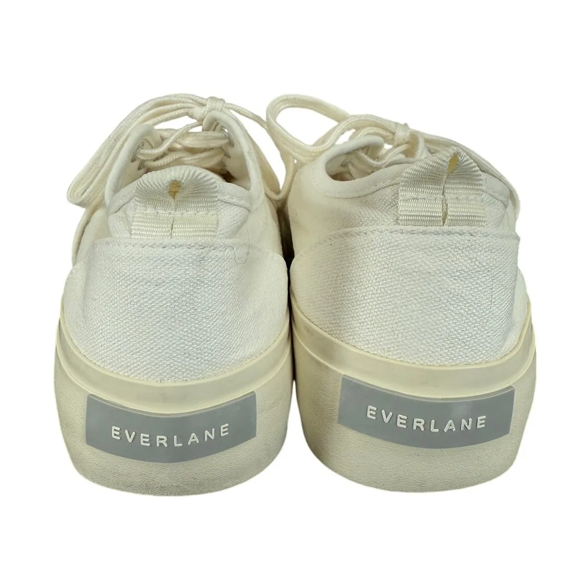 Everlane Forever Canvas 1.5 Platform White LaceUp Sneaker Shoe Casual Everyday-7 - Image 7