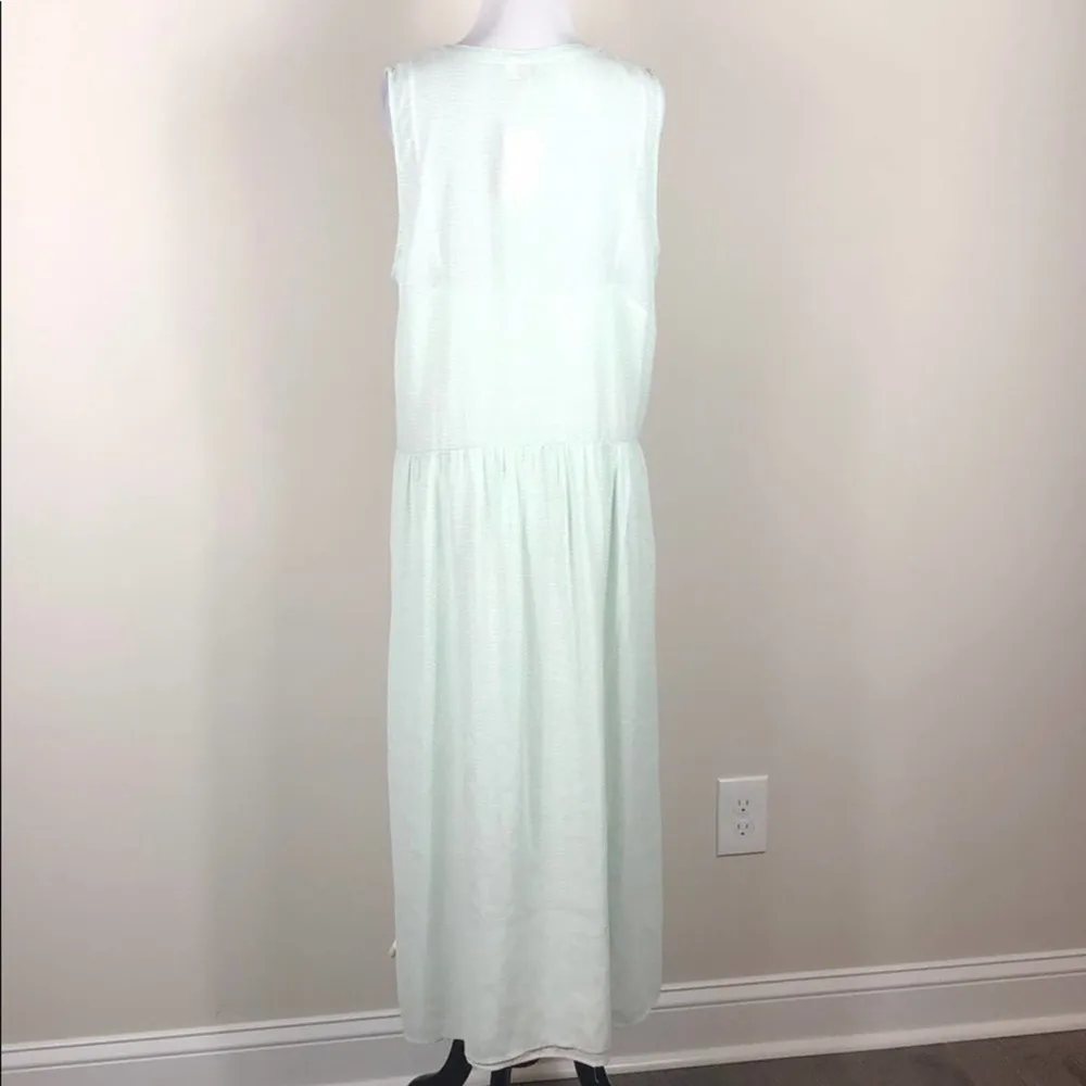 Treasure & Bond Treasure Bond Dress Button Front Green Maxi - Image 6