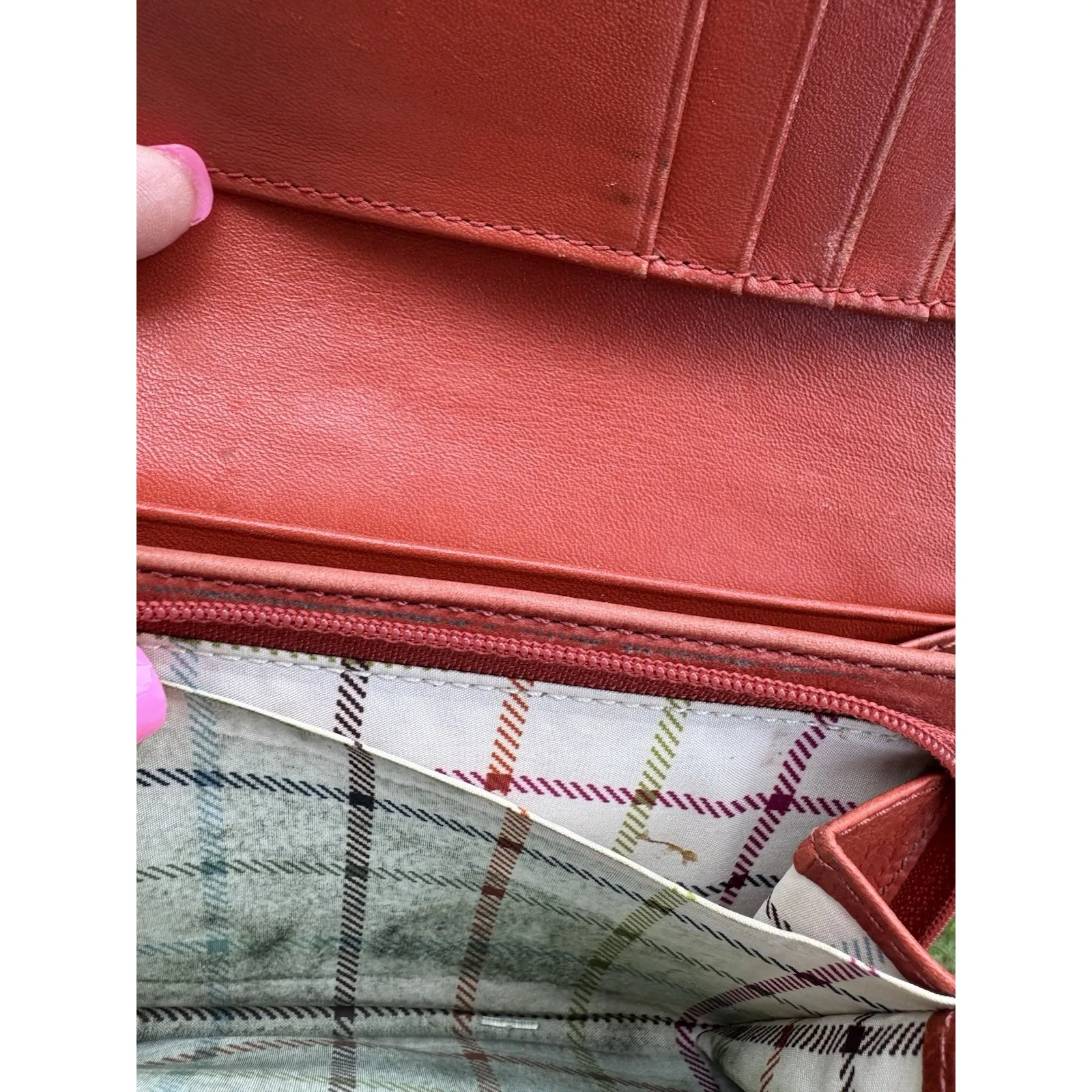 Coach Brown Mono-Brown Leather, Trim-Bifold Compact Wallet with Dust Bag 6inx4in - Image 8