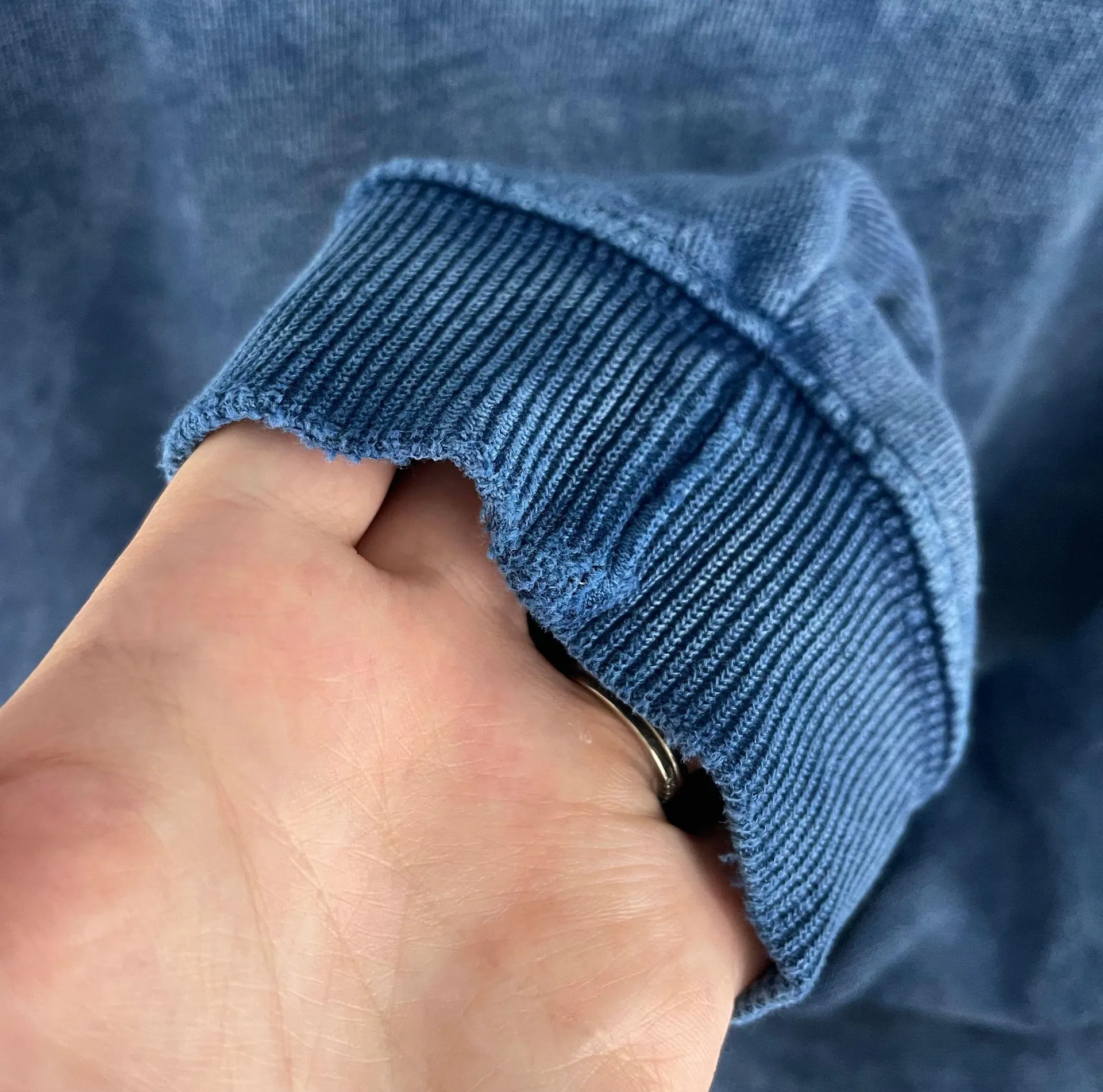 Vintage Y2K Acid Wash Dark Blue Monterey California Oversized Graphic Pullover Size XL - Image 7