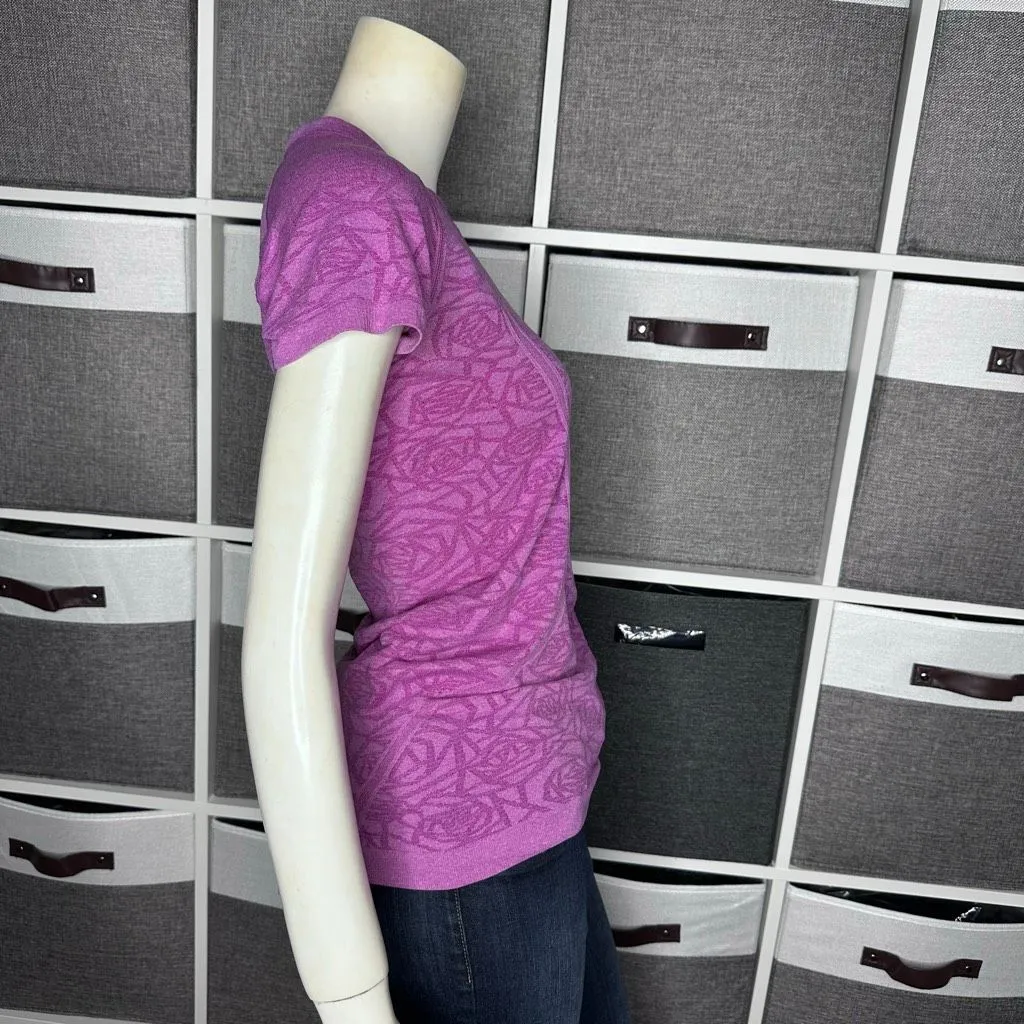 Lululemon Swiftly Tech Short Sleeve Crew Heathered Regal Plum Size 6 - Image 11