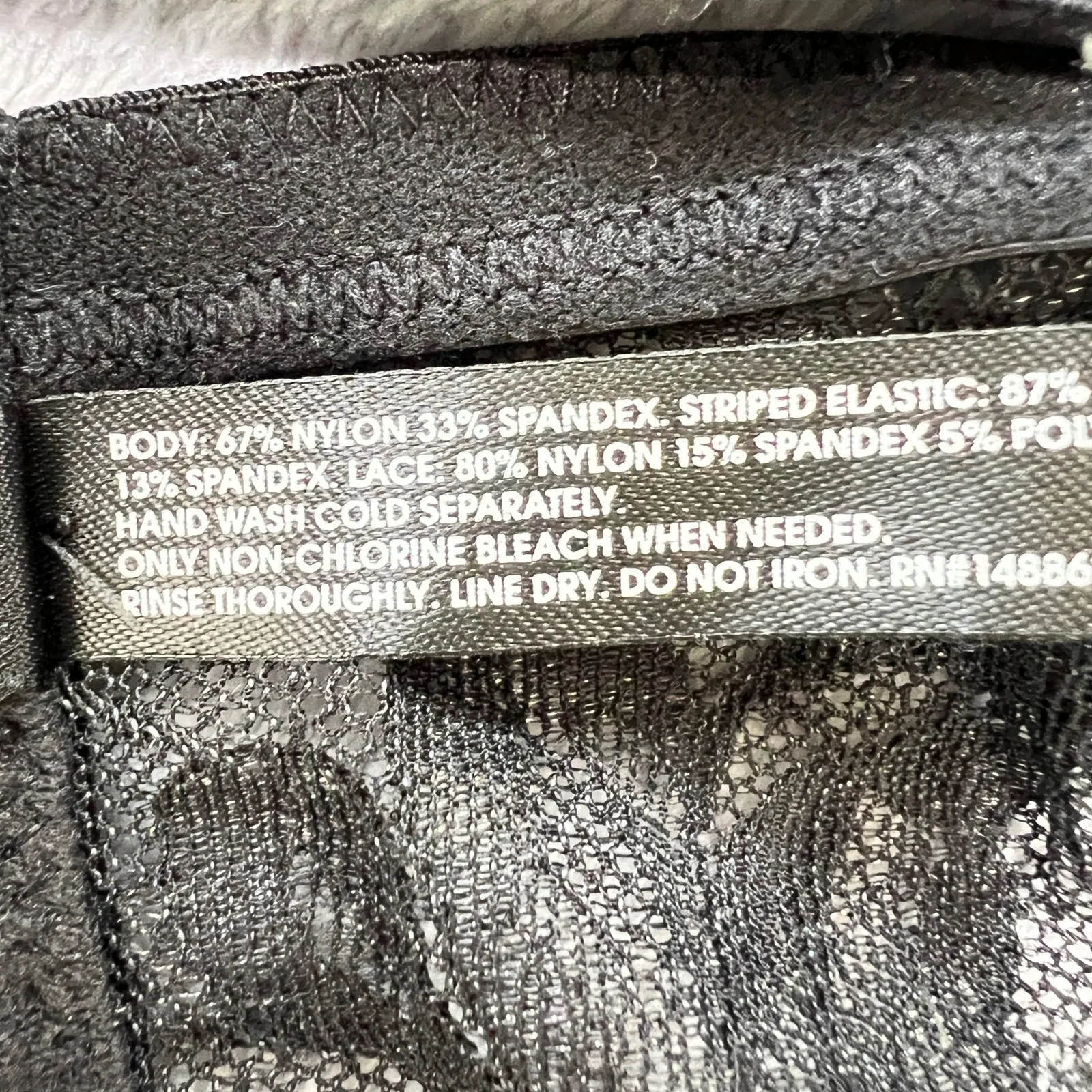 Torrid Striped Mesh Elastic Long Line Cutout Bra‎ Unlined Sexy Lingerie Black 3 - Image 7