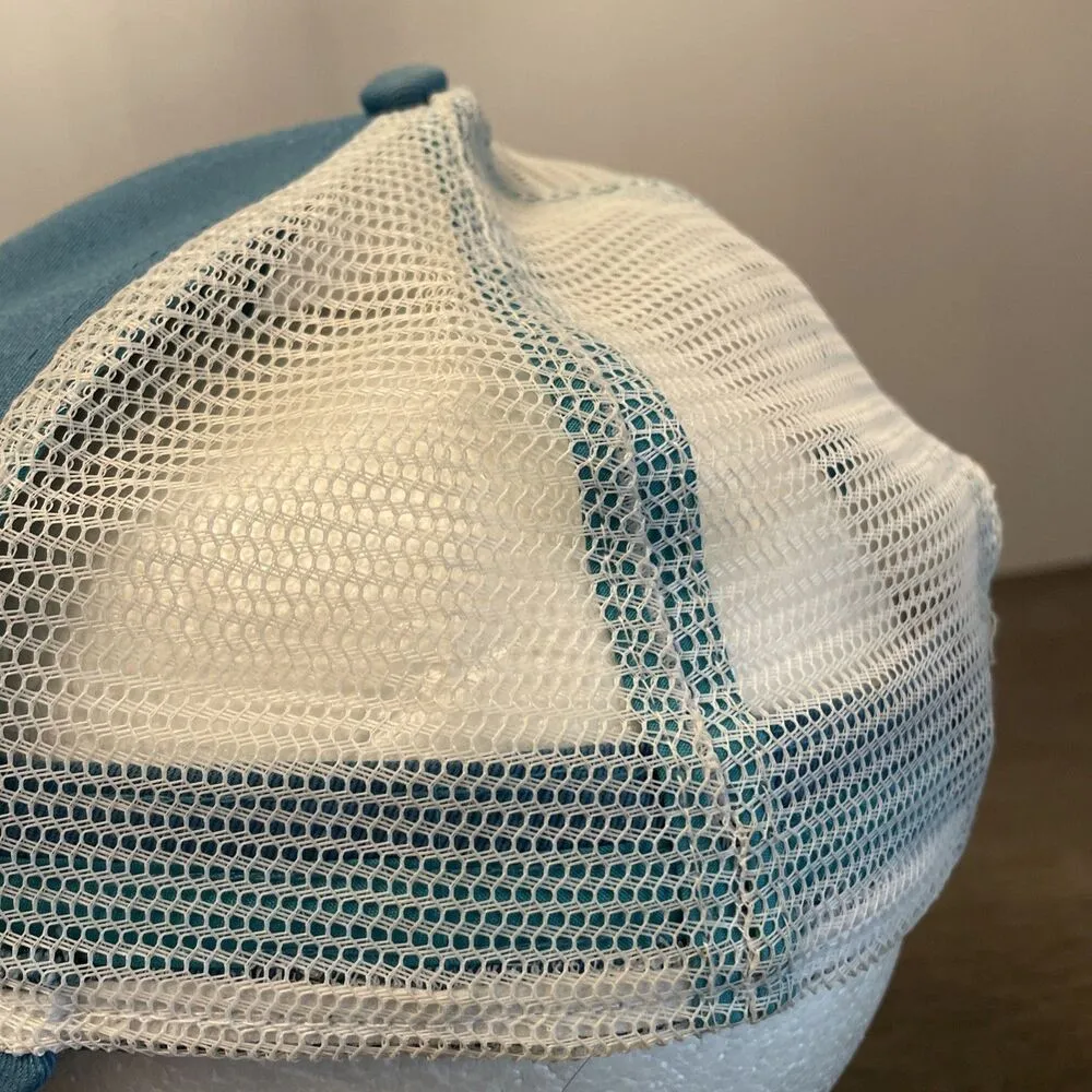 YETI Tarpon Fish Trucker Hat Baseball Cap Light Blue Teal SnapBack Mesh Fishing - Image 5