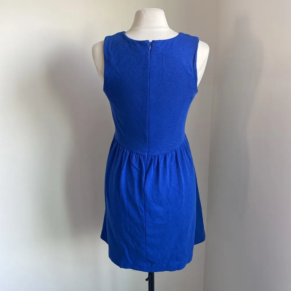 J. CREW Fit & Flare Dress Womens Sz Small Cobalt Blue Knit Classic Essential - Image 5