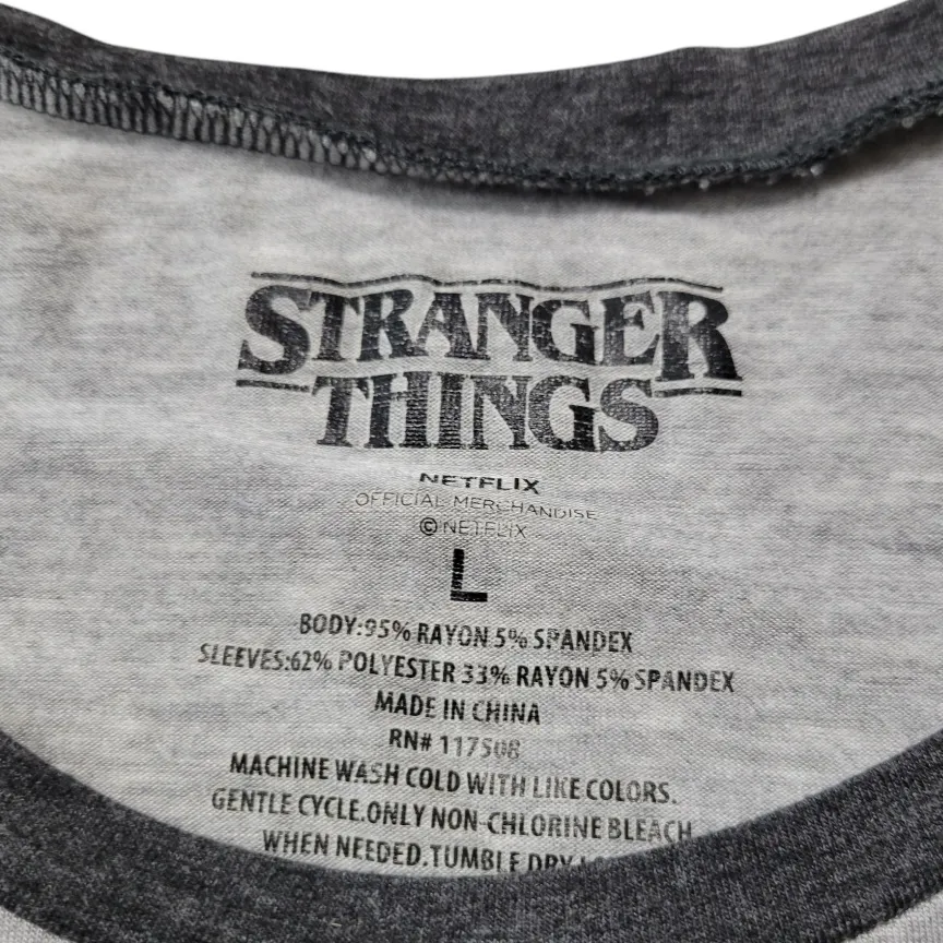 Netflix Stranger Things Top Size Large The Upside Down T-Shirt Graphic Print Tee Women's Top - Image 6