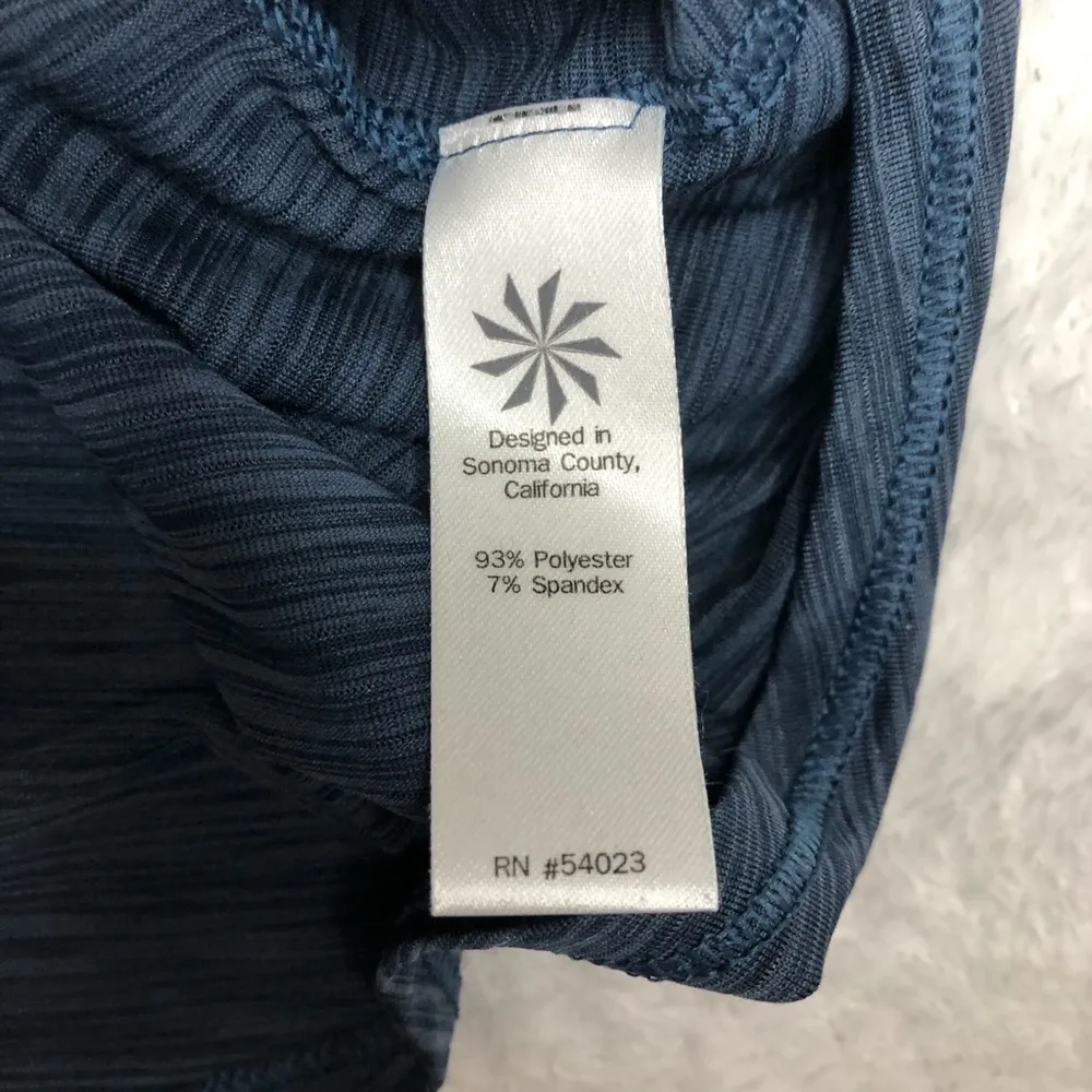 Athleta Blue Shadow Stripe Racerback Activewear Tank Top Size Extra Small - Image 7