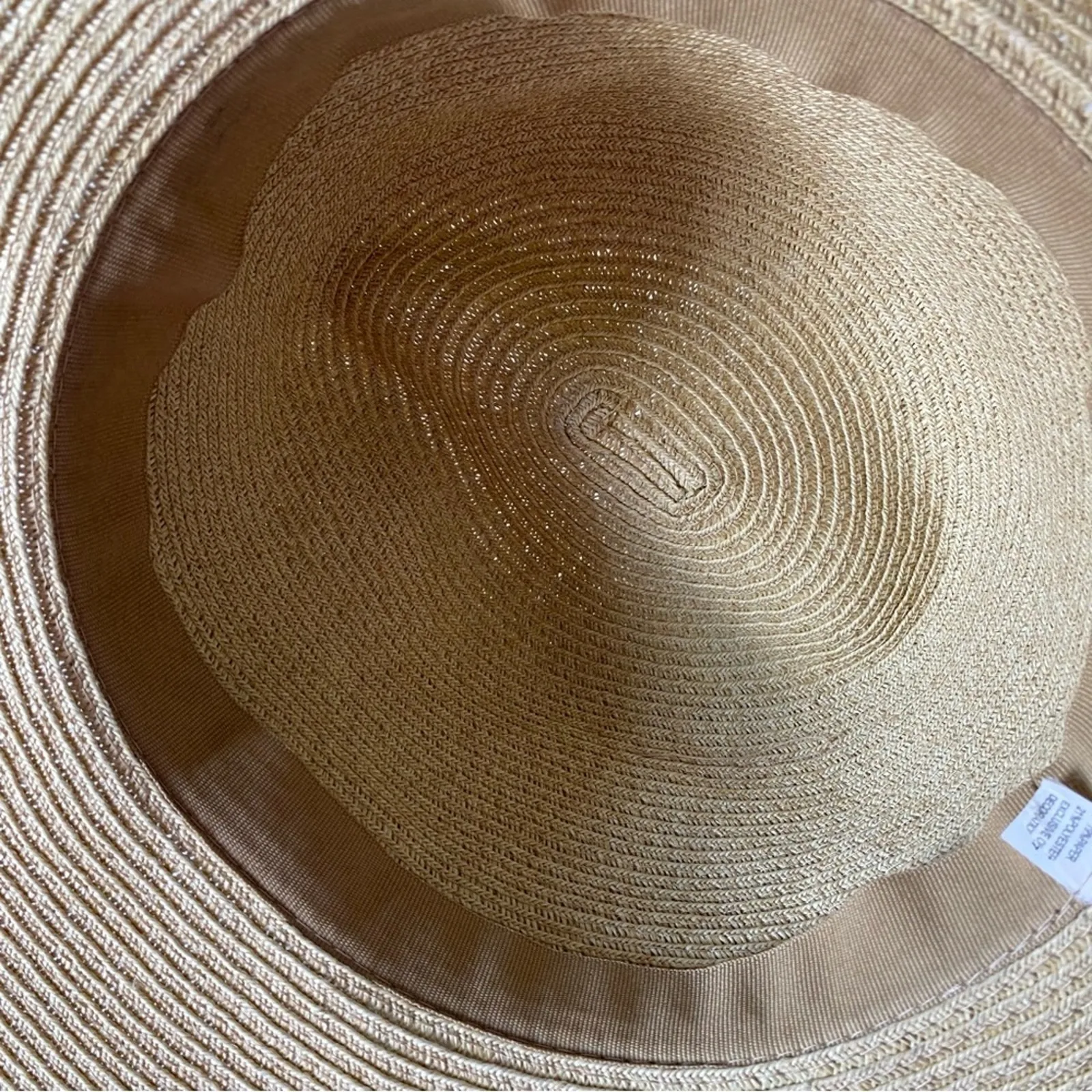 Set of 2 Bundle Beach Pool Sun Floppy Hats White Natural - Image 6