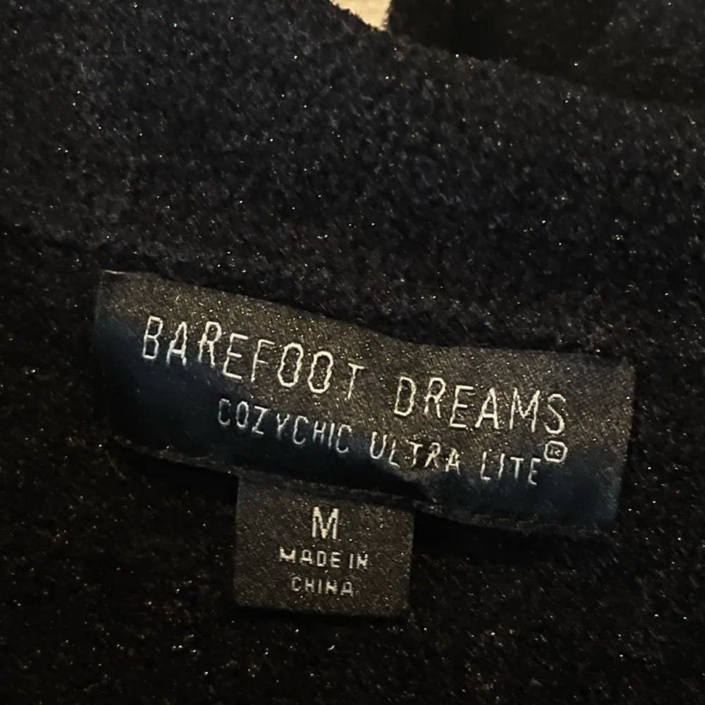 Barefoot Dreams Cozy Chic Ultra Lite Knit Cowl Neck Black Sweater Top - Image 5