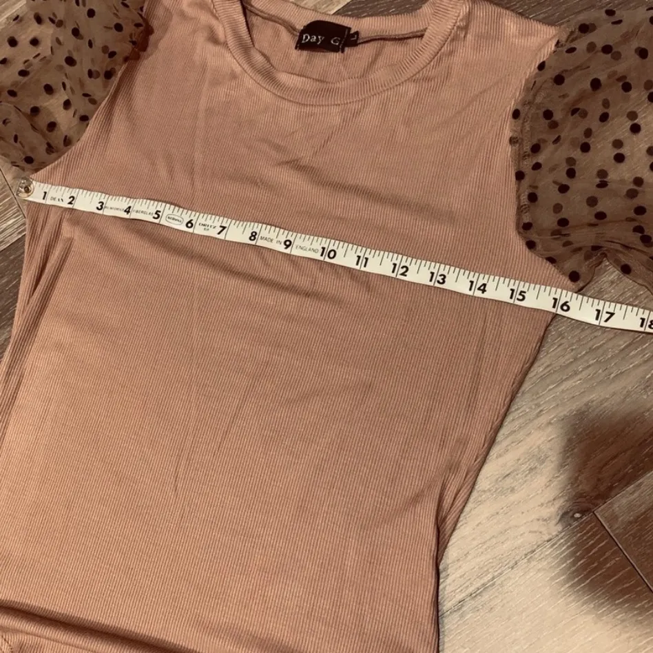 Organza Long Sleeve ribbed Bodysuit size L Size L - Image 10