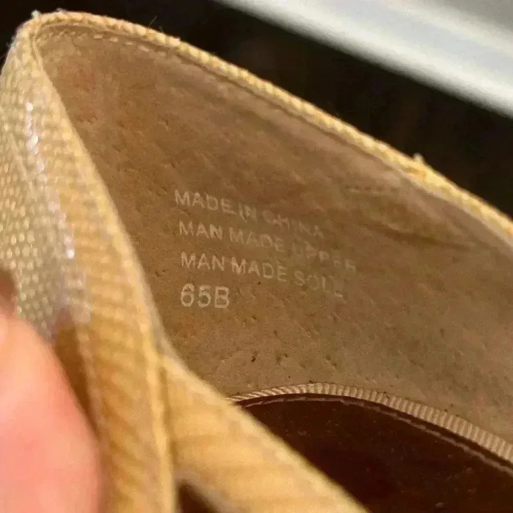 Bakers Porsha beige man made strappy sandal cork platform wedges 6.5B Size 6.5 - Image 9