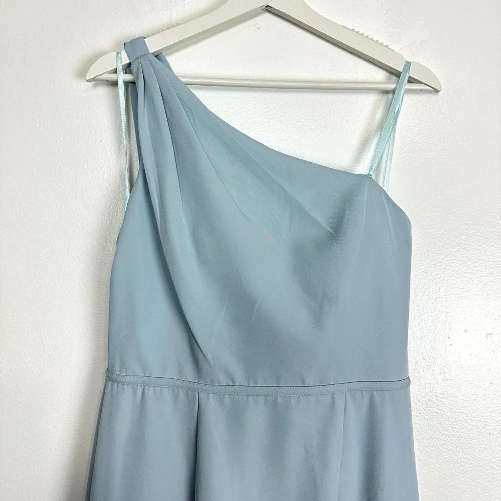 MAC DUGGAL One-Shoulder Jersey Mermaid Gown in Powder Blue US 8 - Image 6