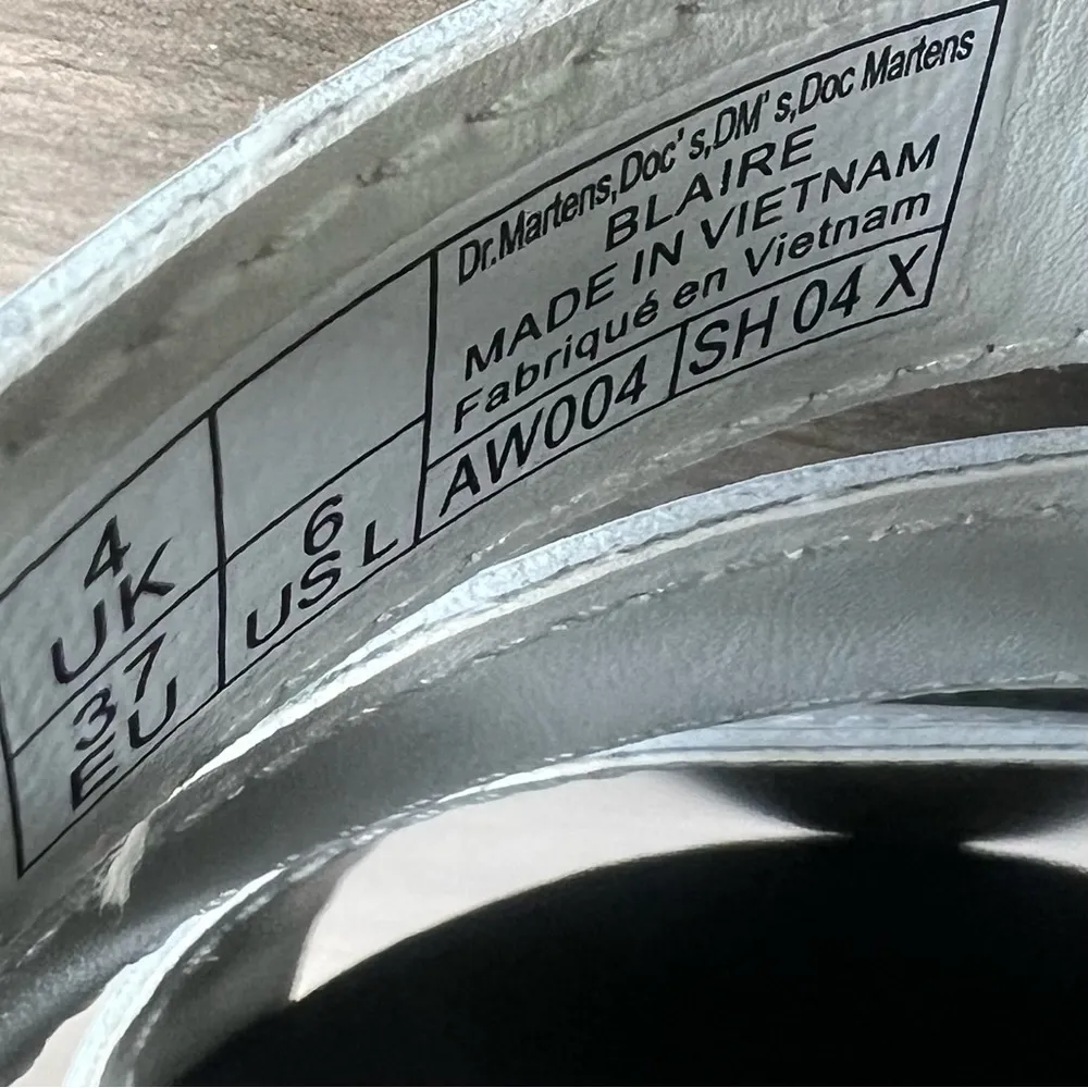 Dr. Martens Blaire White Hydro Leather Strap Women's Sandal Size 6 #1114 - Image 7