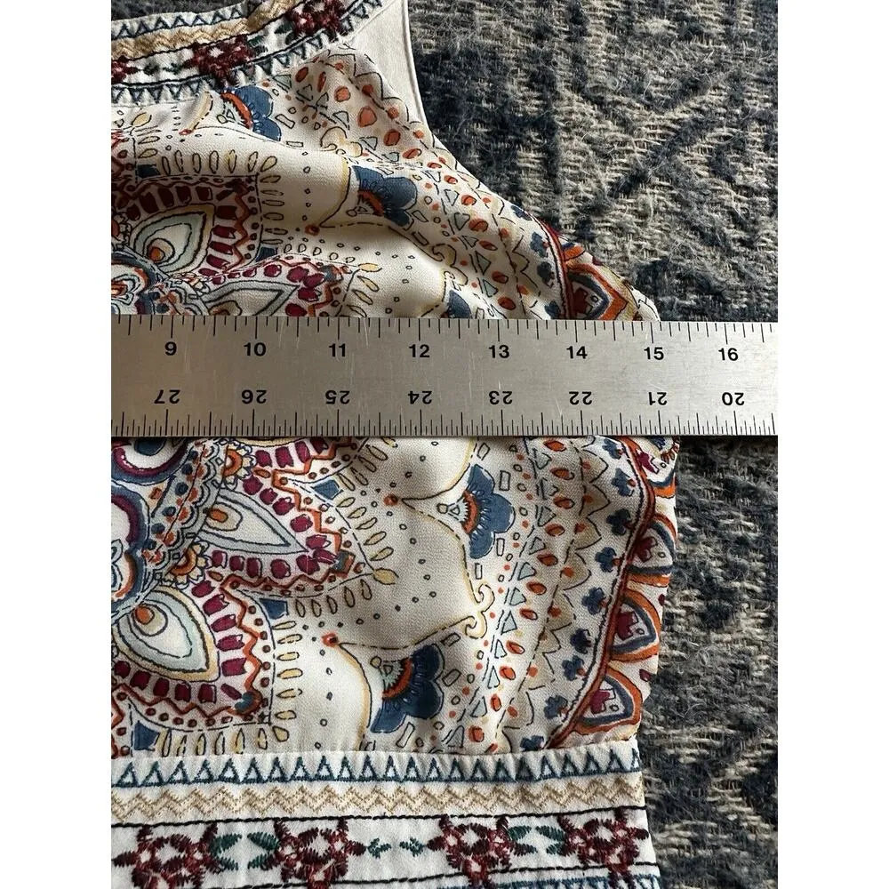 Heart Soul Dress M Boho Hippie Stretch Knit Artsy Halter Maxi Festival Sundress - Image 7