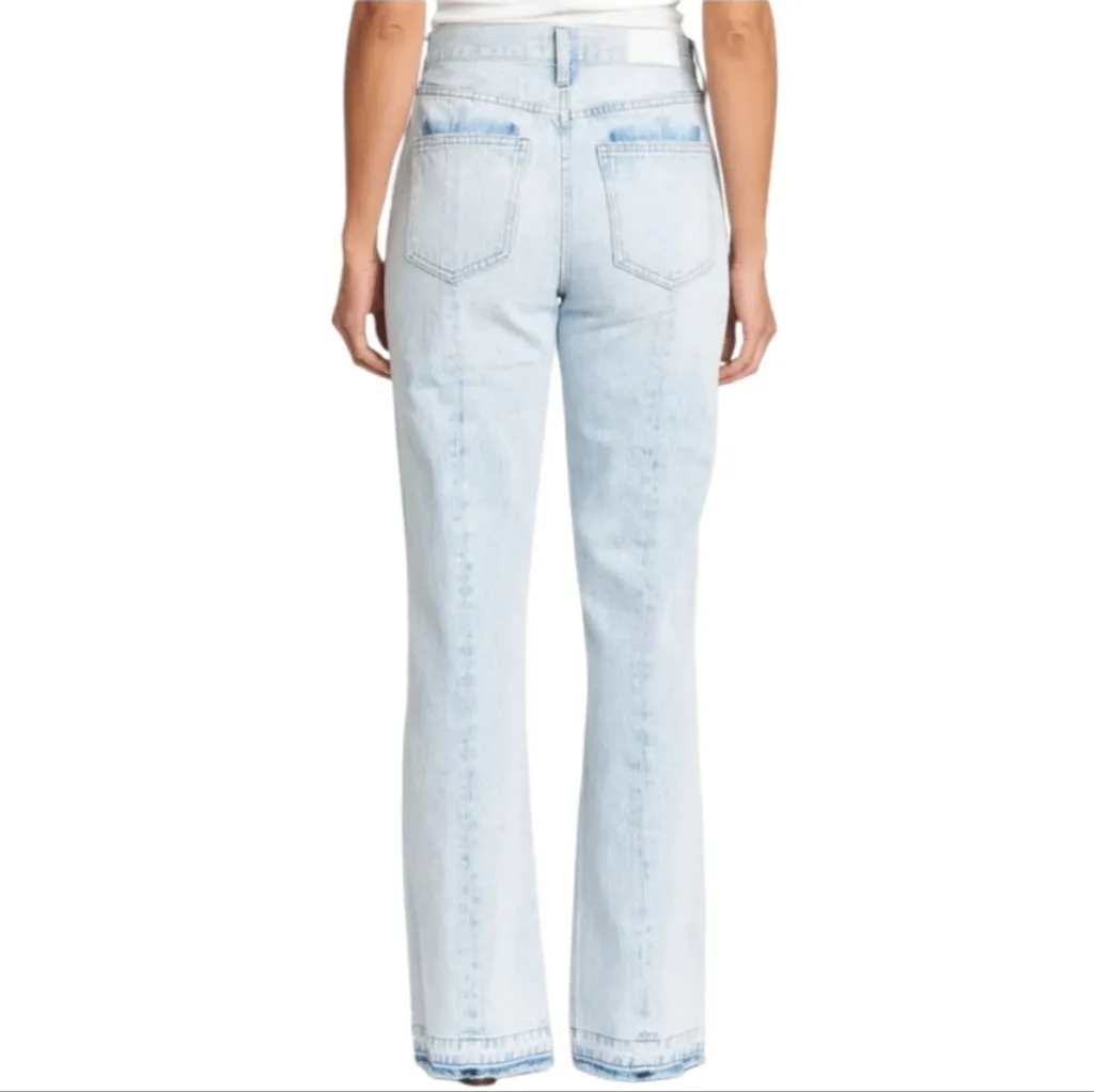 Pistola Jeans Alexa Hi Rise Slim Flare Denim Split / Slit Hem Light Wash Size 30 - Image 2