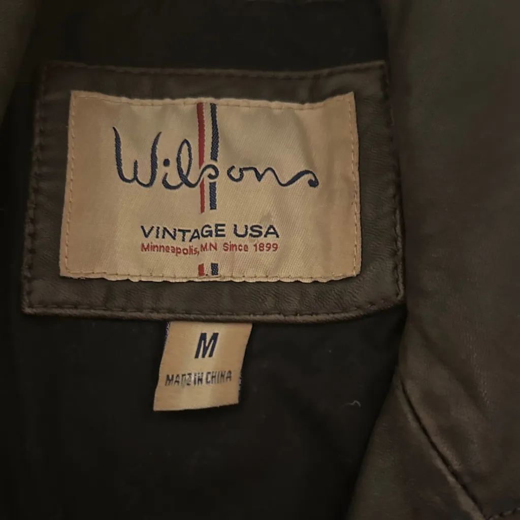 Wilsons Leather Dark Brown Biker Jacket - Image 9