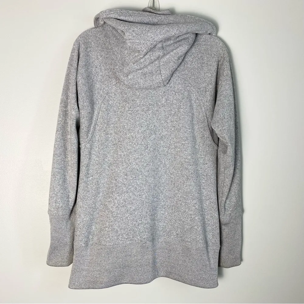 Burton Minx DryRide Full Zip Longline Jacket Sweater Fleece Heather Grey Large - Image 4