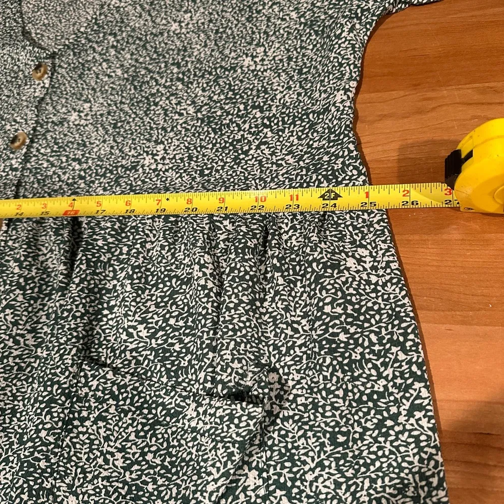 Princess Polly Babydoll dress Dark Green Mini Floral Dress with Pockets size 6 - Image 7