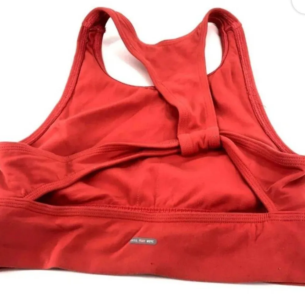 Aerie Play High Neck Sports Bra (Red) - Image 3