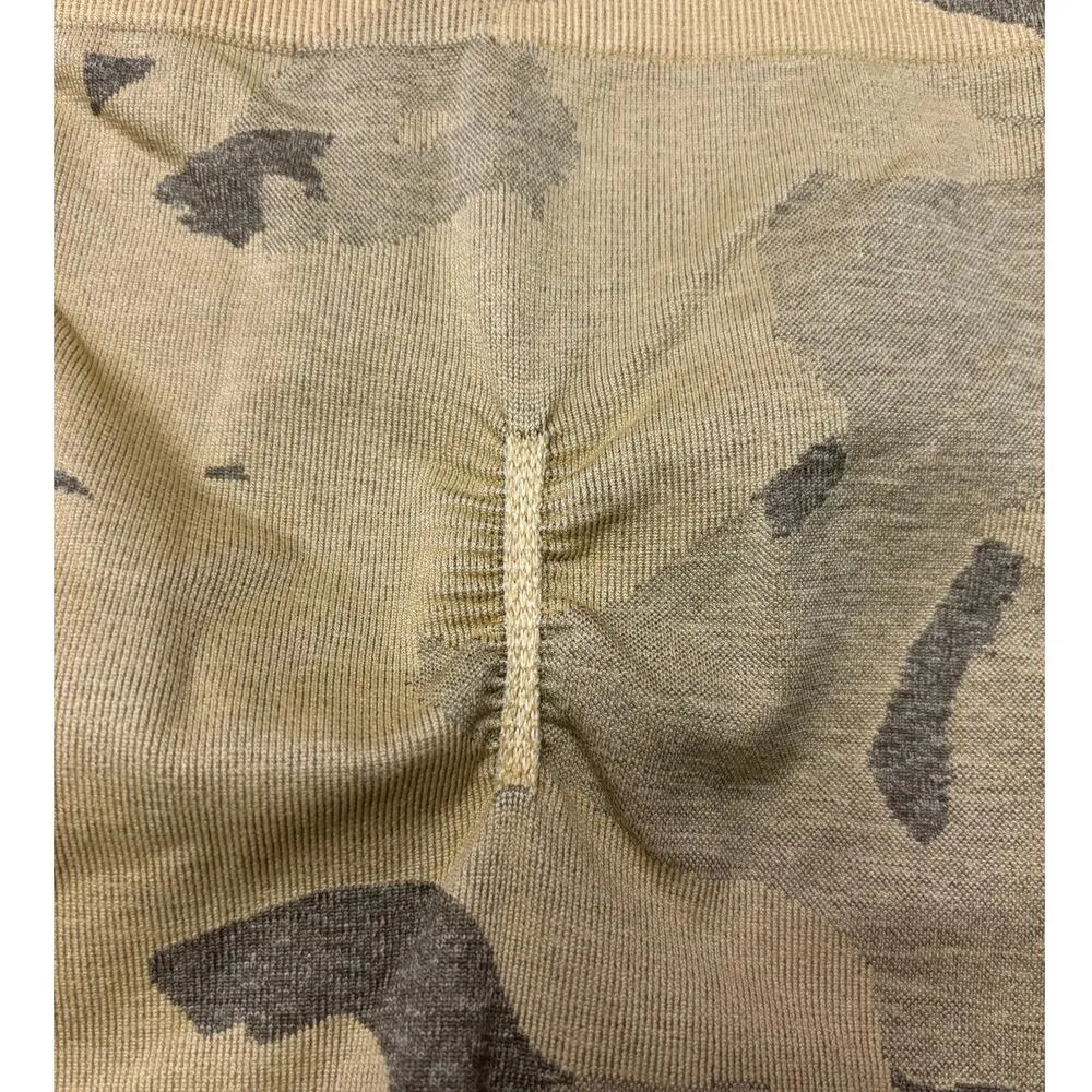 Gymshark Adapt Camo Seamless Leggings Savanna Yellow High Rise Size XL Athletic - Image 3