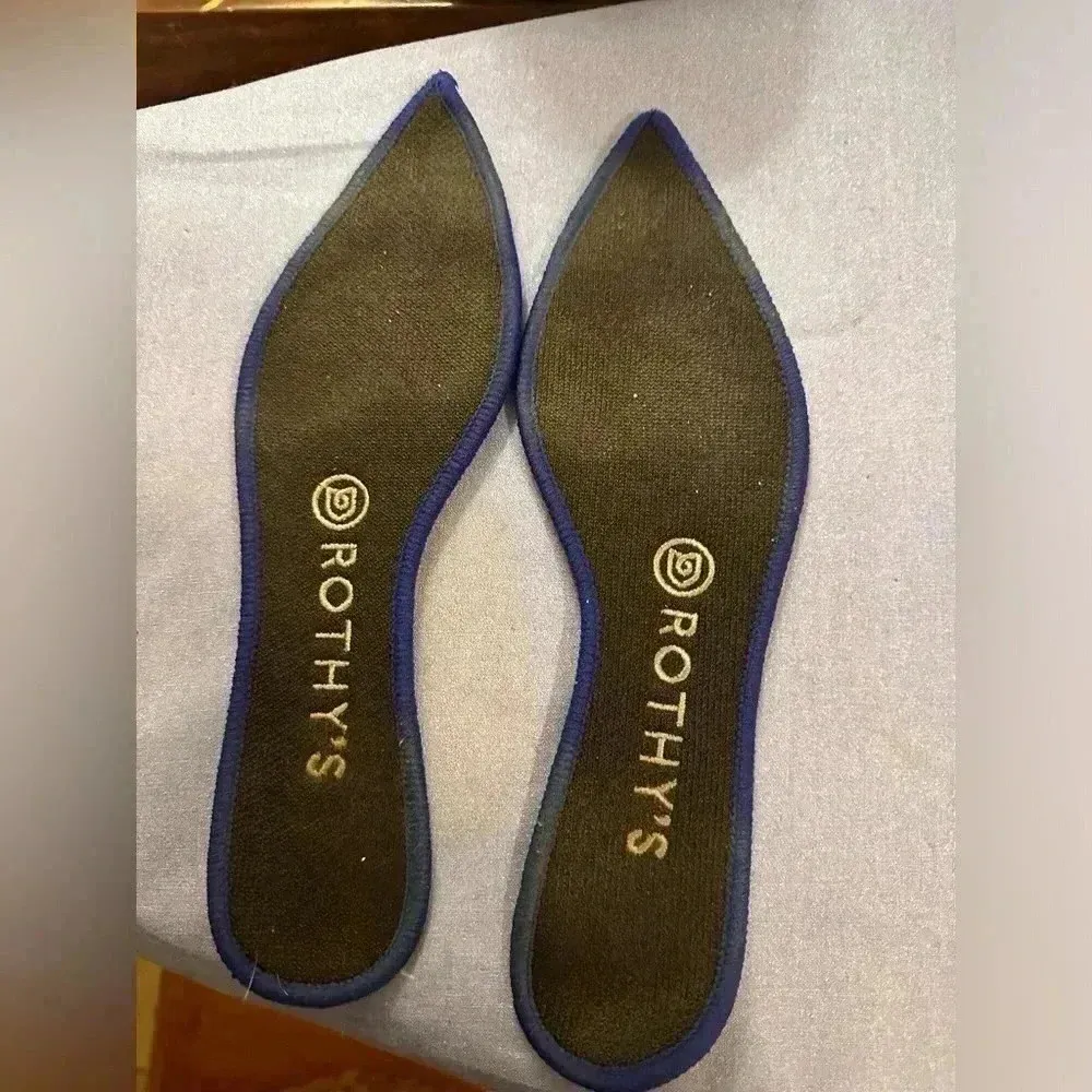 Rothy's  Black Blue Pointed Toe Ballet Flats - Image 8