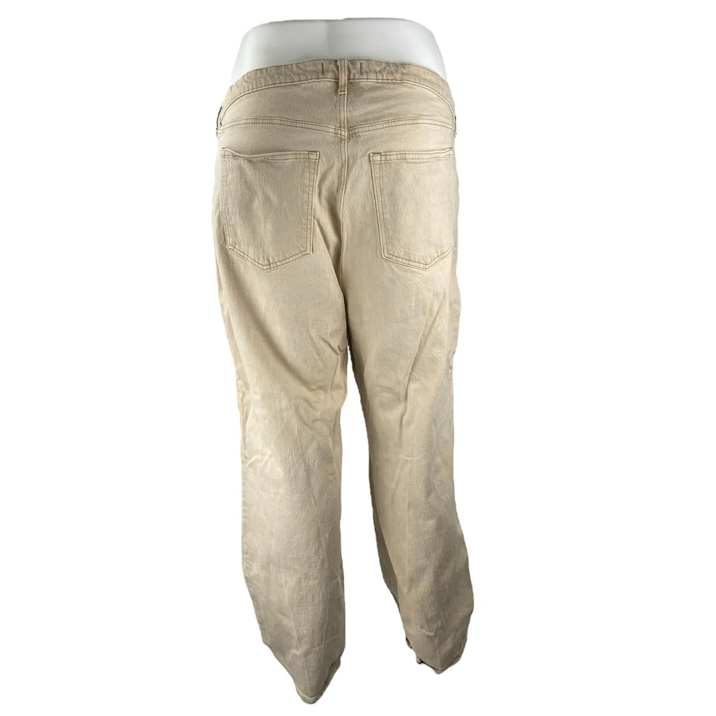 Abercrombie & Fitch The 90s Relaxed Corduroy Beige Khaki Tank Trousers Pants 24 - Image 3