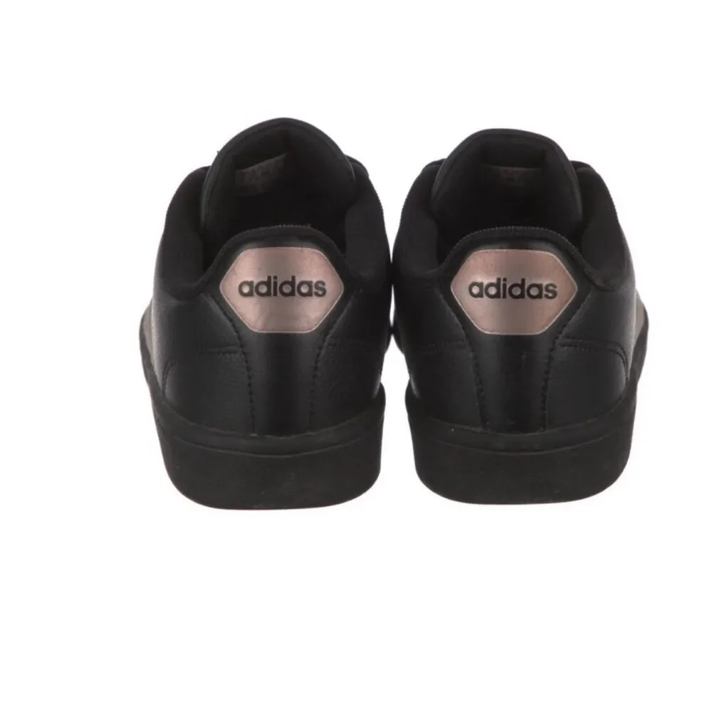 Adidas Black and Rose Gold Cloudfoam Court Sneakers Size 8 - Image 6