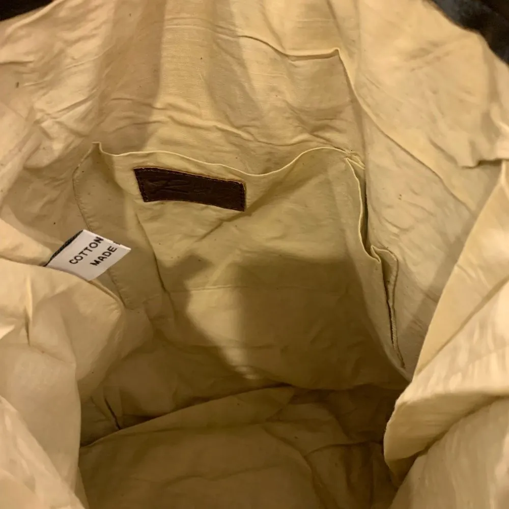 Raj Anthropologie Boho Leather Suede Cotton Southwestern Bag NWT - Image 5