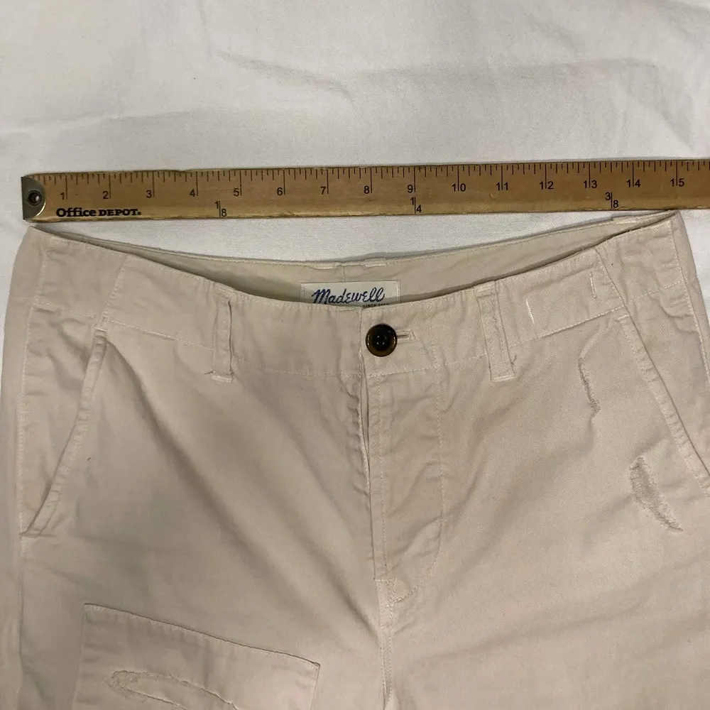 Madewell Cropped Rivington Trousers Rip and Repair Edition Size 27 - Image 7