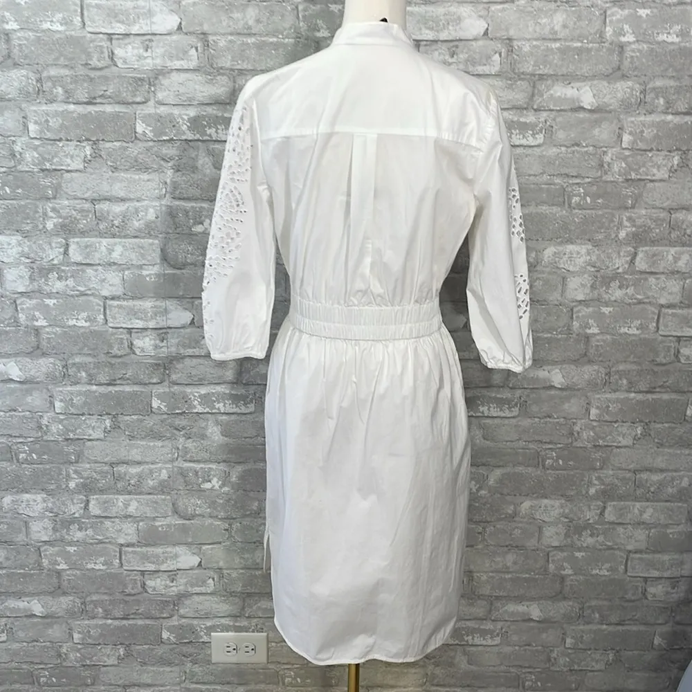 White House Black Market White Poplin Shirtdress - Image 6