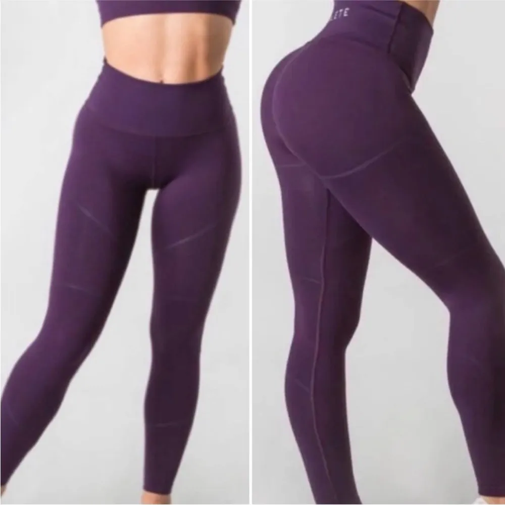 Alphalete OG Revival Leggings Purple Sz Small High Rise Athletic - Image 3