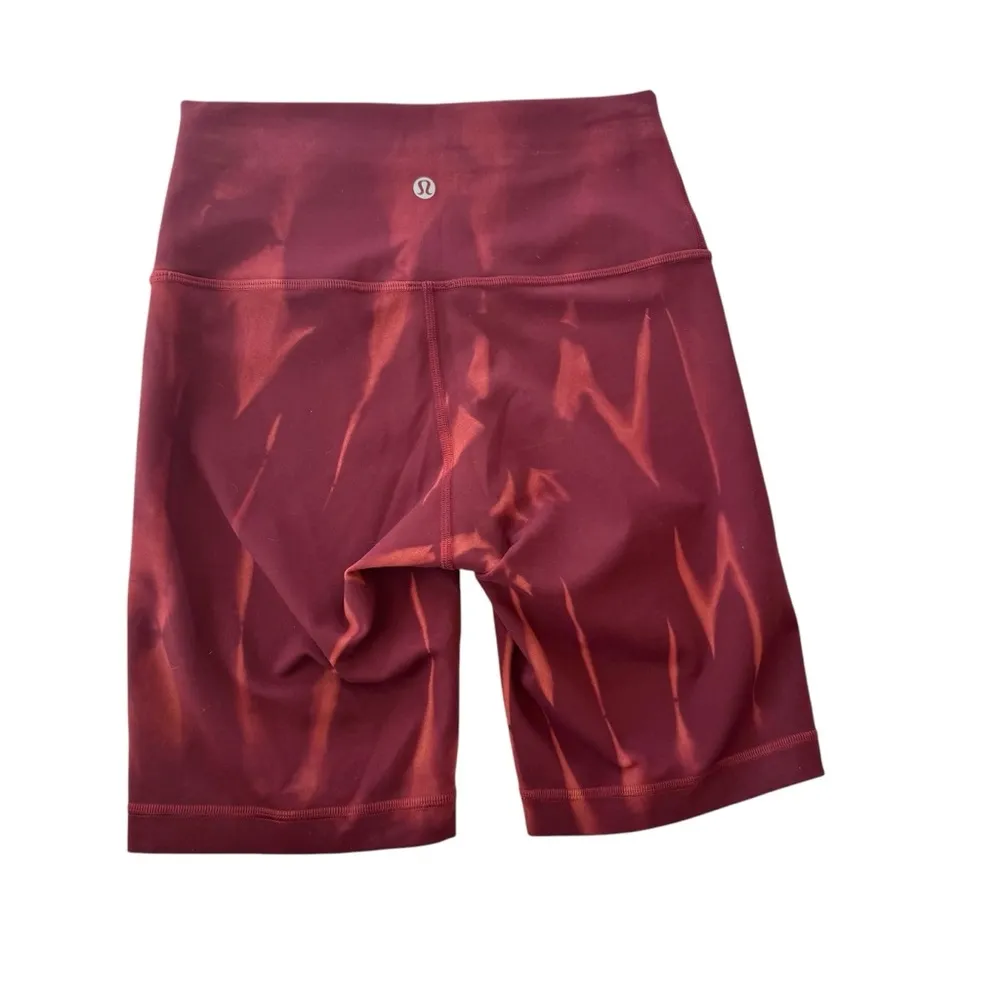 Lululemon Wunder Train High Rise Short 8" Sun Bleached Wash Red Merlot Size 4 - Image 3