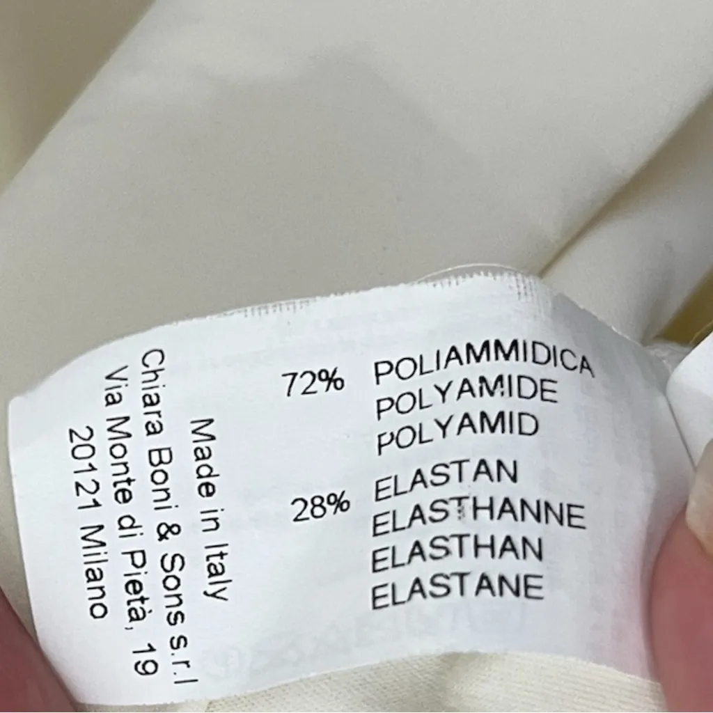 Chiara Boni La Petite Robe White Halter Peplum Dress Women’s Medium Cocktail - Image 8