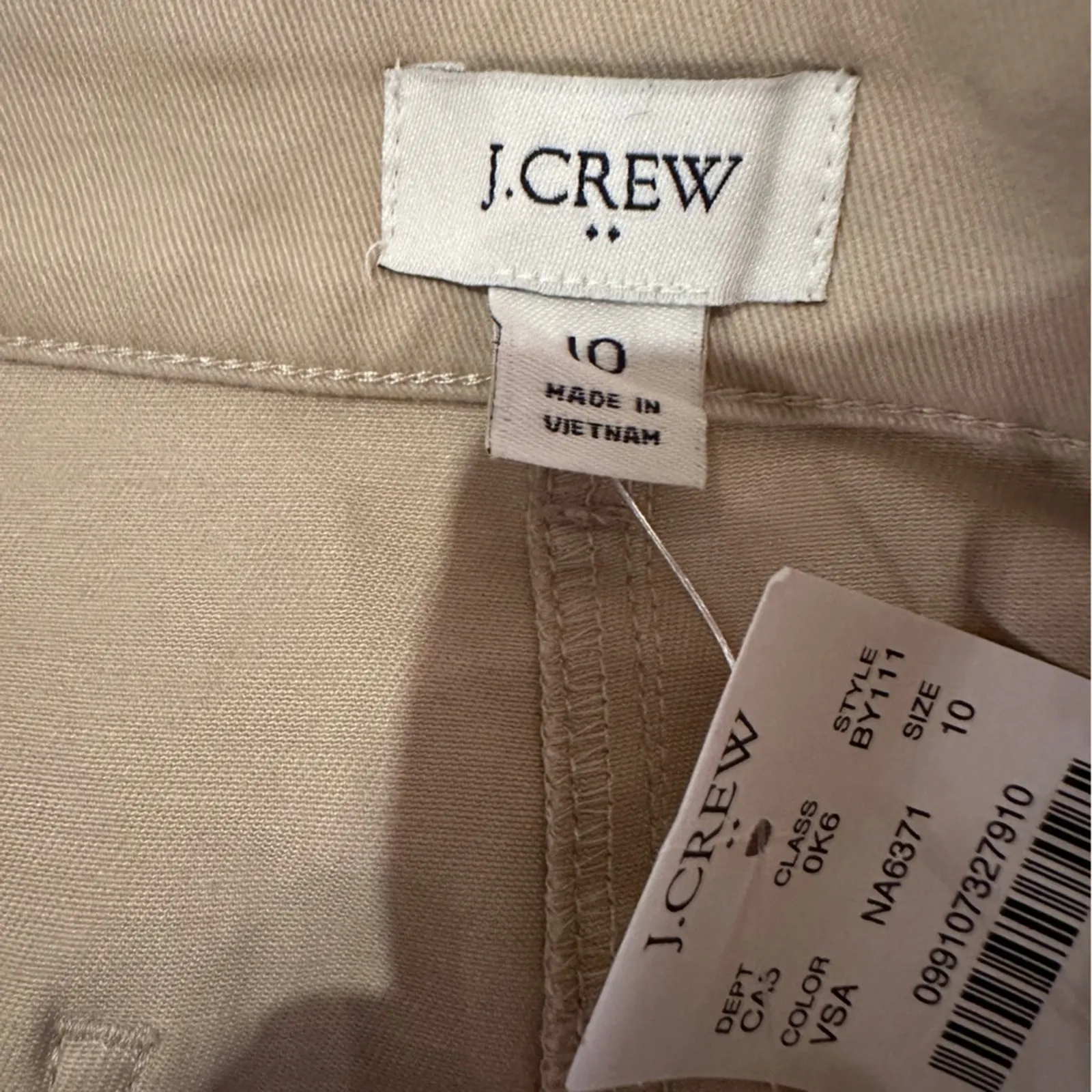 J. Crew Factory‎ Chino Khaki Tan Pencil Skirt Sz 10 NEW - Image 4