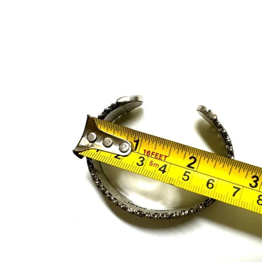 Lucky brand silver tone open cuff bracelet - Image 8