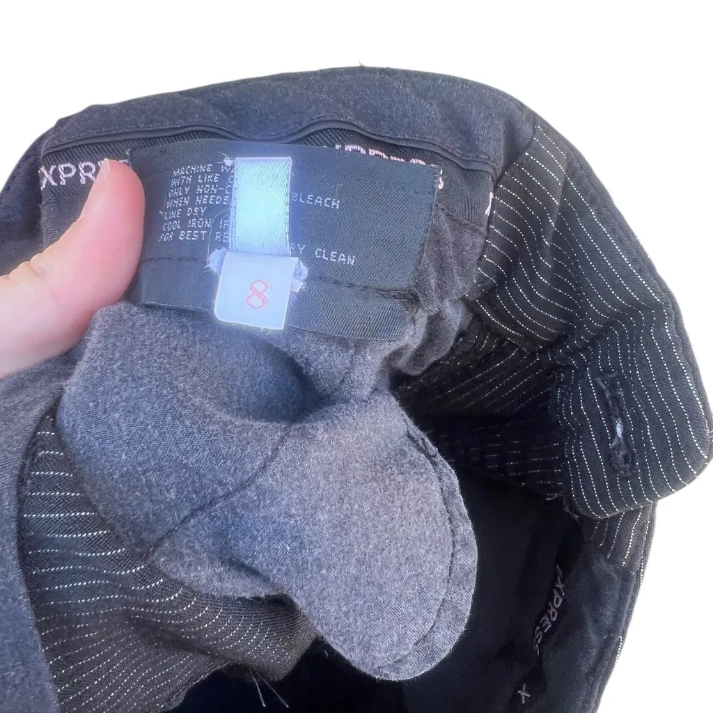 Vintage Y2K Mid-Rise Cropped Pinstripe Editor Pants 8 - Image 5