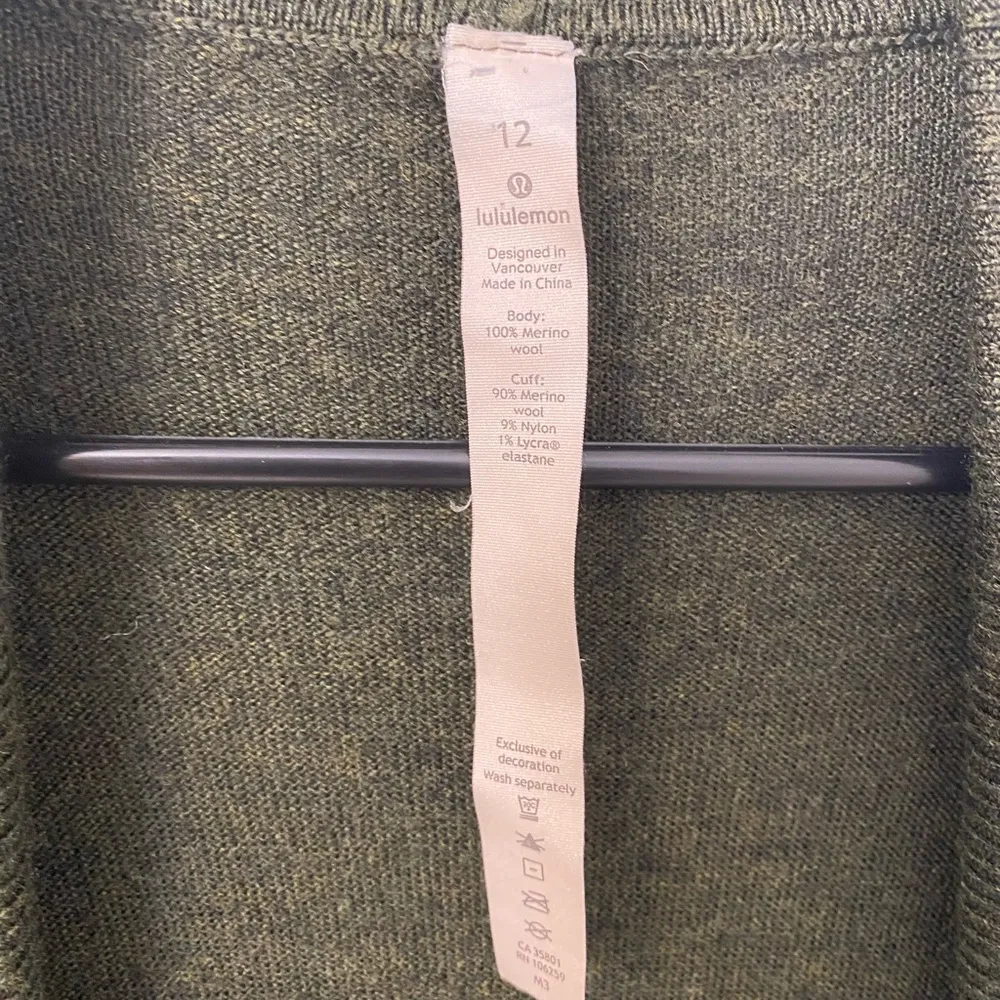 Lululemon olive green cardigan. Lots of detail. Women’s size 12. - Image 3