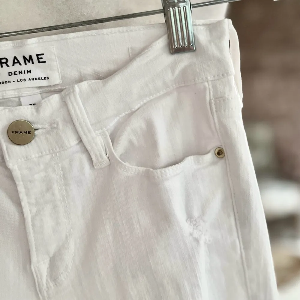 Frame Le Skinny de Jeanne Jeans Distressed Ankle 25 Midrise Skinny Stretch Chic - Image 7