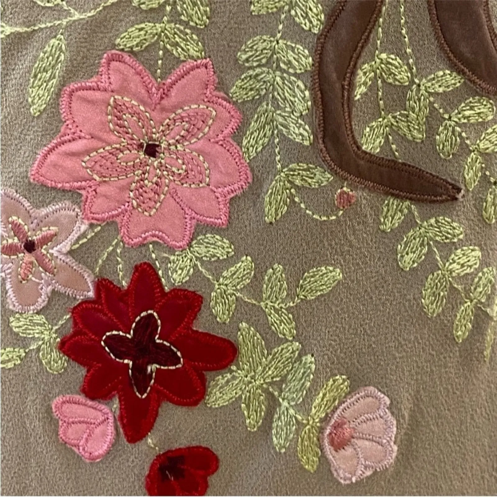 Vintage Large Dress Y2K Set XL Cardigan Silk 90s Slipdress Boho Cottage Fairy Green - Image 2